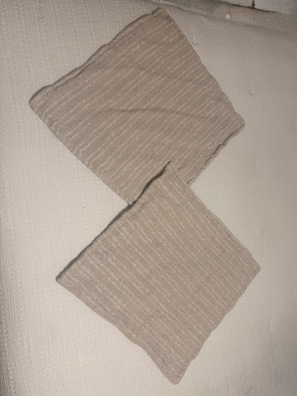 Aphorism Neutral Woven Textured Pillow Cover in Cream 20x20